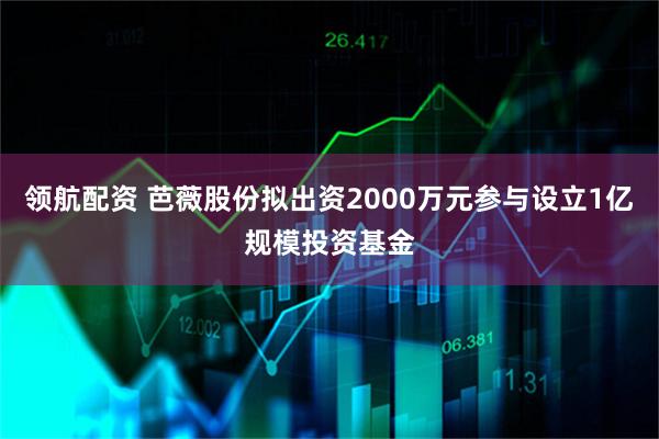 领航配资 芭薇股份拟出资2000万元参与设立1亿规模投资基金