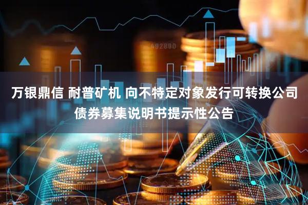 万银鼎信 耐普矿机 向不特定对象发行可转换公司债券募集说明书提示性公告