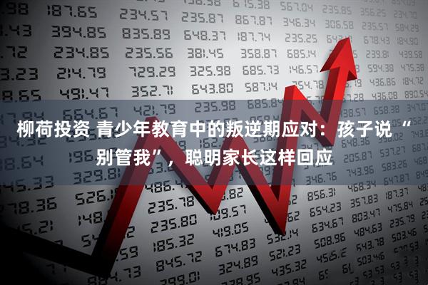 柳荷投资 青少年教育中的叛逆期应对:孩子说 “别管我”,聪明家长这样回应
